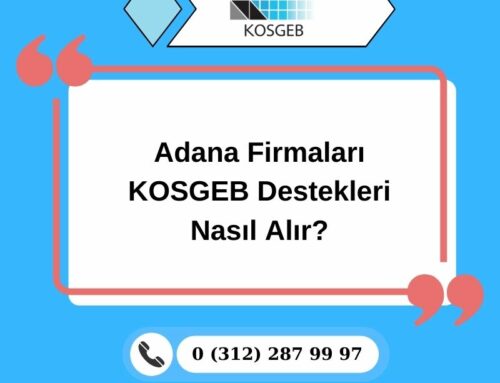 Adana Firmaları KOSGEB Destekleri Nasıl Alır?