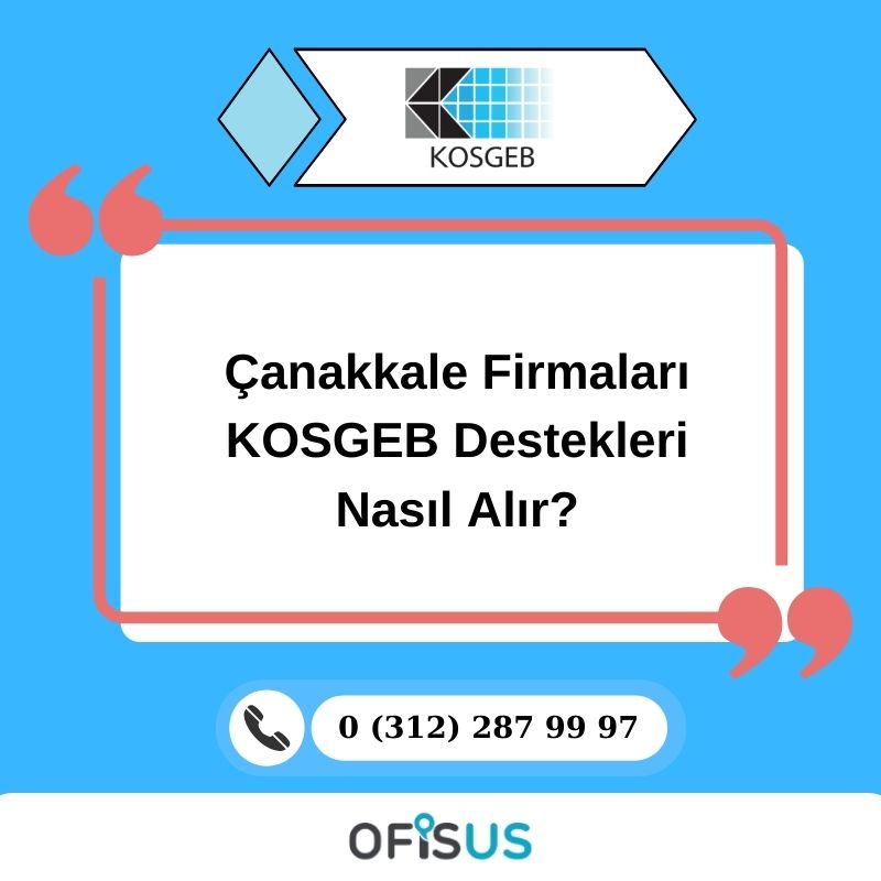 Çanakkale Firmaları KOSGEB Destekleri Nasıl Alır?