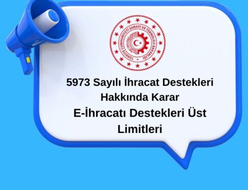 5973 Sayılı İhracat Destekleri Hakkında Karar – E-İhracatı Destekleri Üst Limitleri