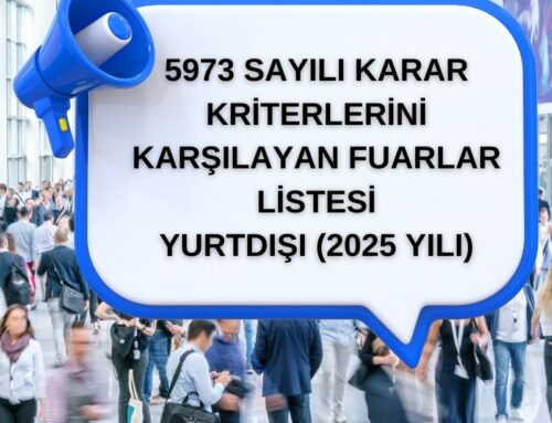 5973 SAYILI KARAR KRİTERLERİNİ KARŞILAYAN FUARLAR LİSTESİ – YURTDIŞI (2025 YILI)